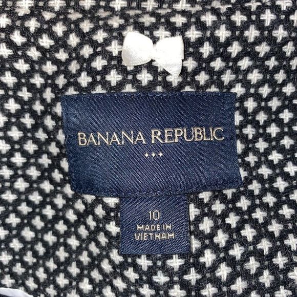 Banana Republic wool black/white cropped jacket - Picture 4 of 7